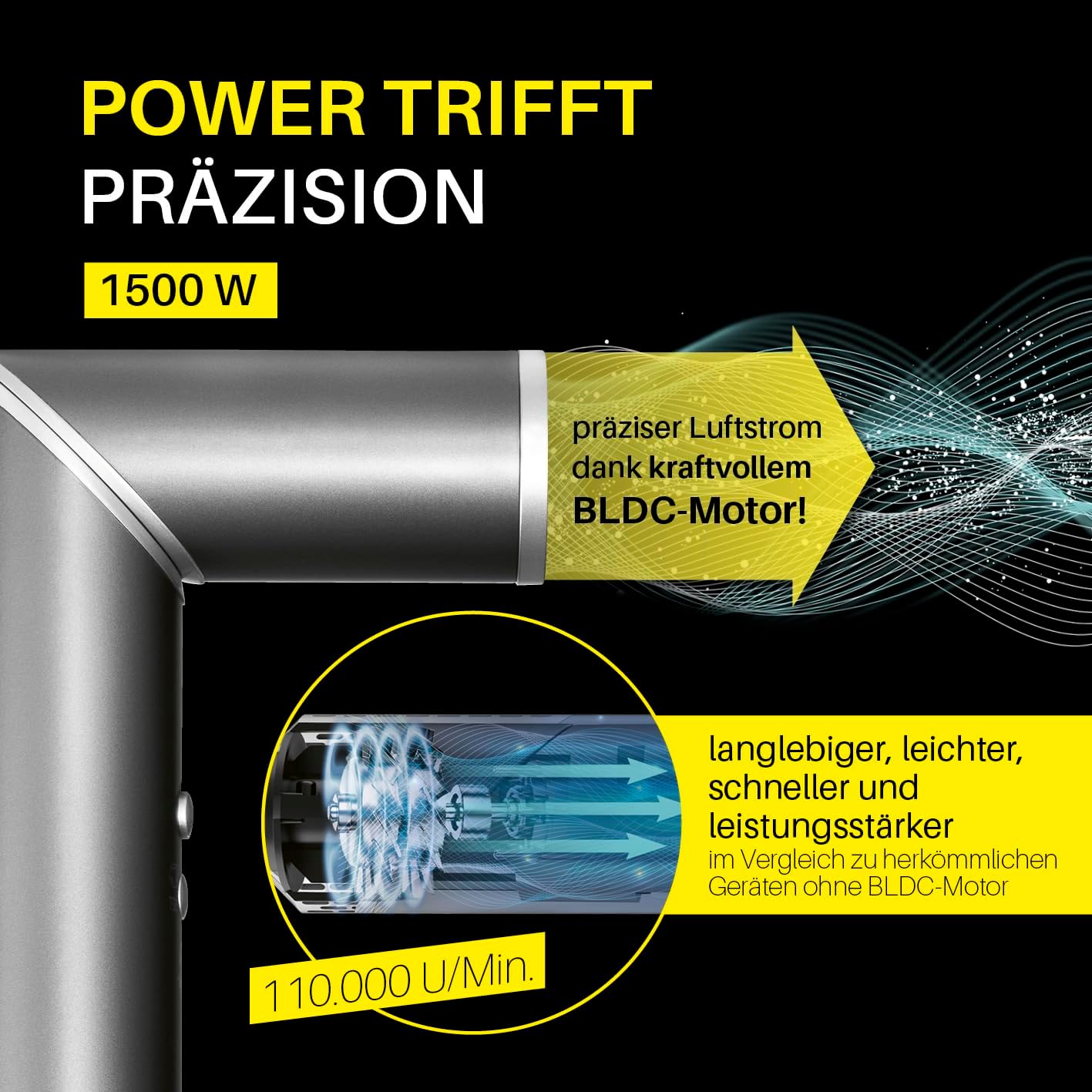 STYLE & SHINE by VITALmaxx Hairstyler Flex, 1500W | Air Curler, Lockenstab & Glätteisen in einem | 5 Aufsätze & 3 Temperaturstufen| ersetzt Lockenwickler | mit Memory-Funktion & 1,8 m Kabel — Ansicht 3