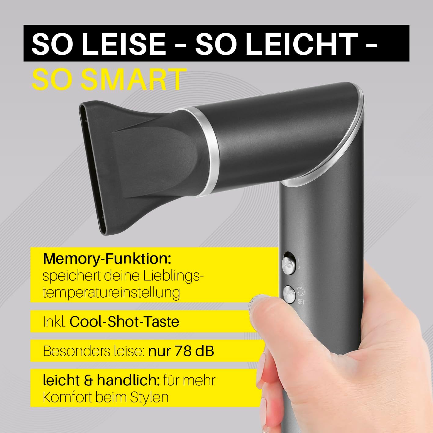STYLE & SHINE by VITALmaxx Hairstyler Flex, 1500W | Air Curler, Lockenstab & Glätteisen in einem | 5 Aufsätze & 3 Temperaturstufen| ersetzt Lockenwickler | mit Memory-Funktion & 1,8 m Kabel — Ansicht 6
