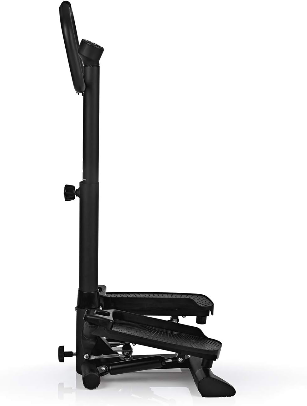 VITALmaxx Fitnesstrainer Swing Stepper mit 2 Expanderbändern | Trainiert die Beinmuskeln und fördert die Ausdauer | Mit höhenverstellbarem Handgriff | Maximale Belastung ca. 100 kg [schwarz] — Ansicht 6
