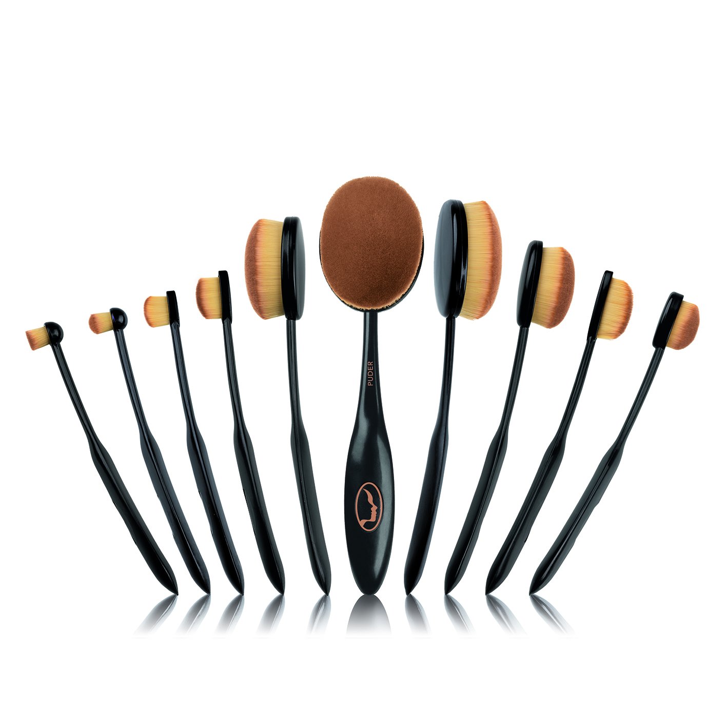VITALmaxx Make Up Pinsel Set Contouring Deluxe | Professionelles Gesichtspinsel Set | Kosmetikpinsel und Lidschatten Beauty-Set 10-teilig