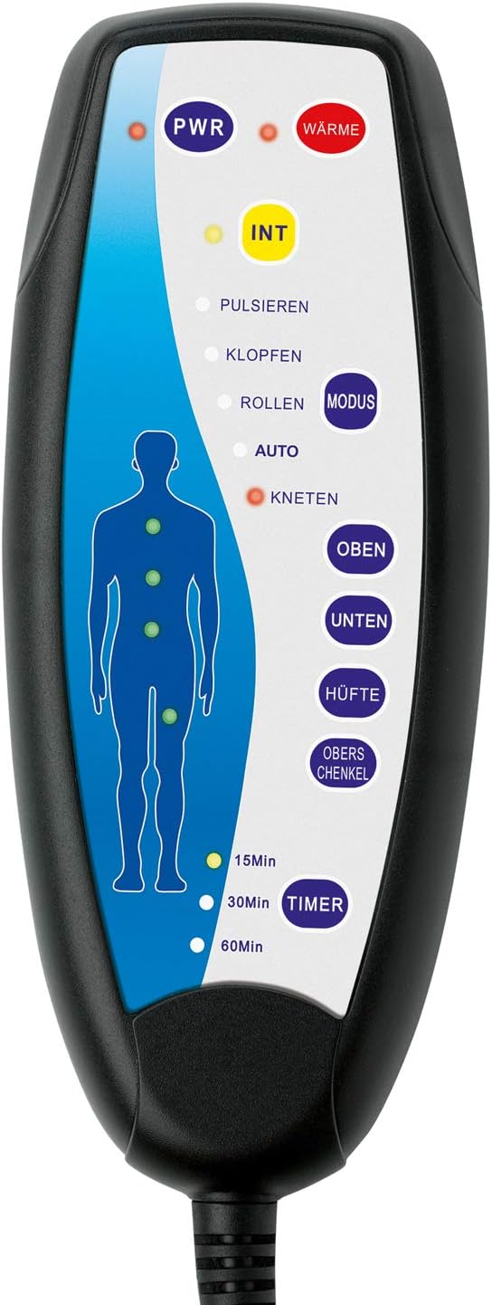 VITALmaxx Massagesitzauflage mit wohltuender Wärmefunktion für Rücken und Nacken | Massagematte weiche, komfortable Auflage für Stuhl oder Sessel | 5 Massageprogramme mit 4 verschiedenen Massagearten — Ansicht 5