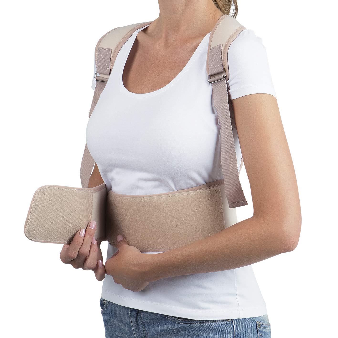 VITALmaxx Rückenkorrektor L/XL creme | Verstellbare Träger | Weiches & flexibles Material für ein komfortables Tragegefühl | Zur kurzfristigen Unterstützung der Körperhaltung — Ansicht 4