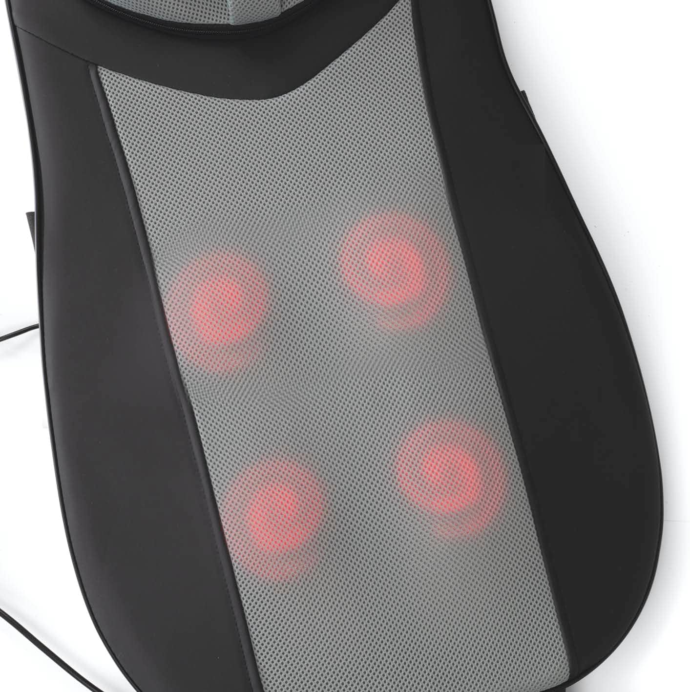 VITALmaxx Shiatsu-Massagesitz 3D | Für Rücken- & Nackenmassage im Sitzen & Liegen | Mit 4 Massagemodi, zuschaltbarer Wärmefunktion, Vibrationsfunktion & Timerfunktion | Wachbarer Mesh-Bezug [Schwarz] — Ansicht 5