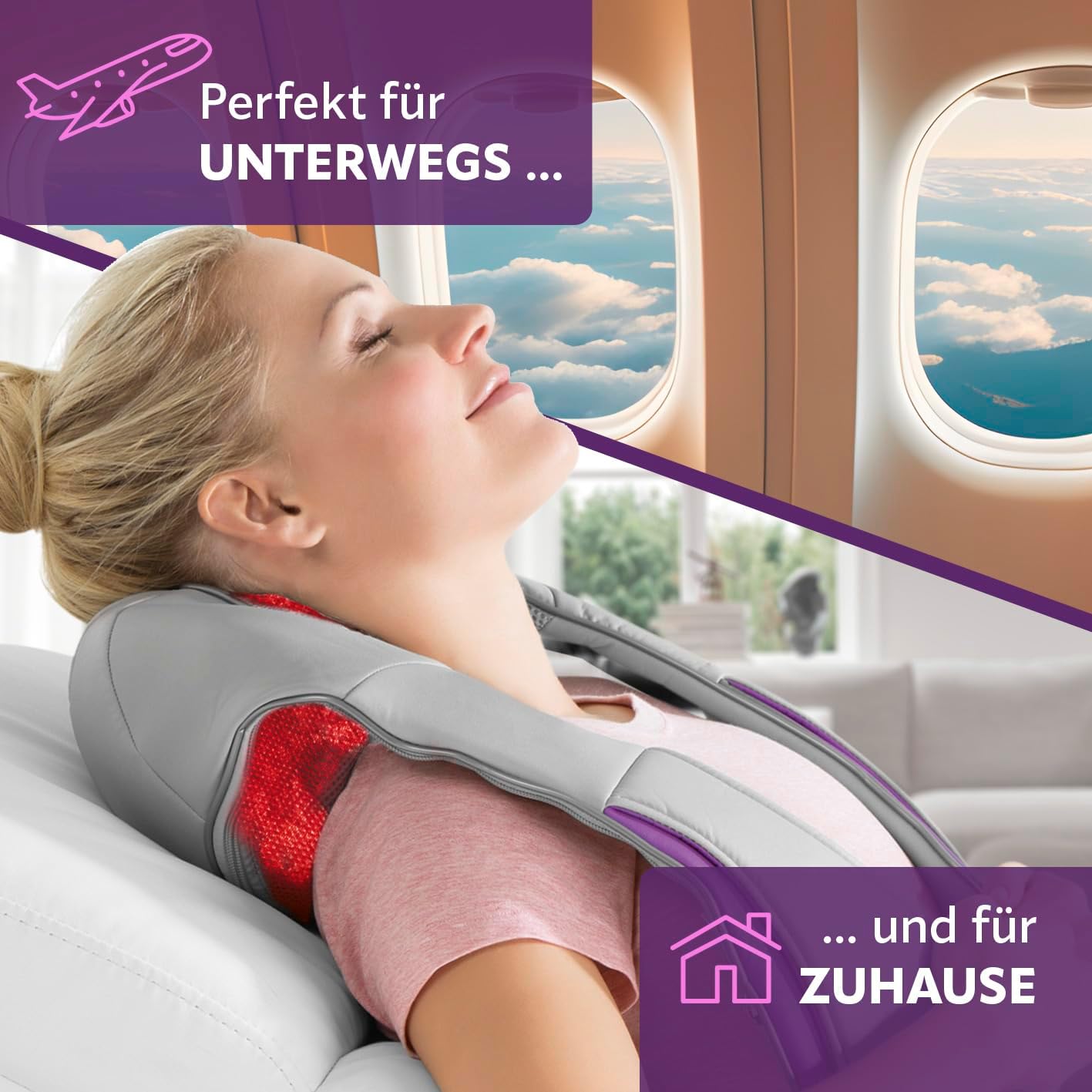 VITALmaxx Shiatsu Nackenmassagegerät mit Halteschlaufe | Massagegerät für Schultern, Nacken, Rücken, Beine & Bauchmuskulatur | Knetmassage, Druckmassage | Massage mit Wärmefunktion — Ansicht 6