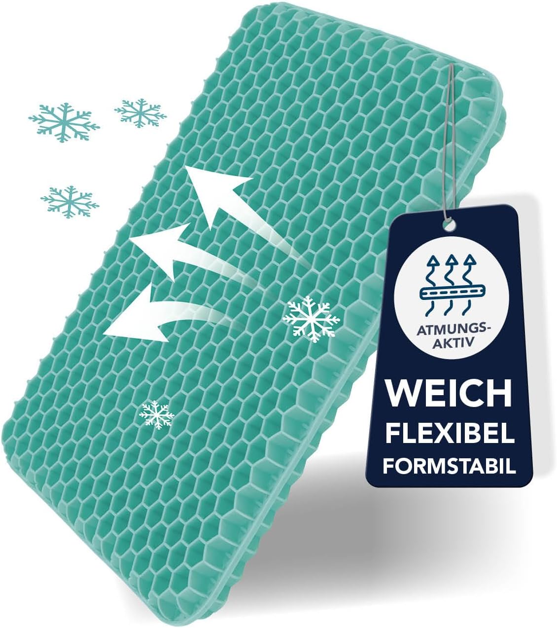 VITALmaxx Sitzkissen Stuhl mit Wabenstruktur | Sitzkissen orthopädisch, auch ideal als Bodenkissen | elastisches Stuhlkissen für mehr Komfort | Sitzpolster mit effektiver Luftzirkulation, atmungsaktiv