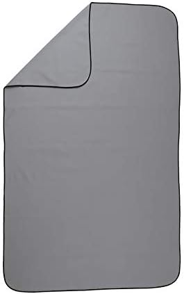 VITALmaxx Sporthandtuch "Deluxe" | Mit saugfähigem Mikrofaser-Material & schnelltrocknend durch Feuchtigkeitsableitung | Perfekt für das Fitnessstudio, inkl. Mesh-Bag | 80 x 130 cm [grau] — Ansicht 3